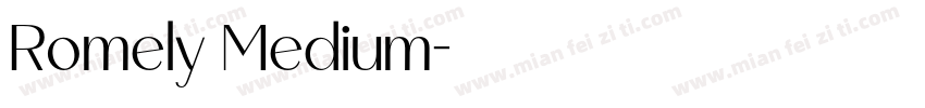 Romely Medium字体转换